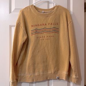 Women’s vintage mustard Niagara Falls crew sweatshirt